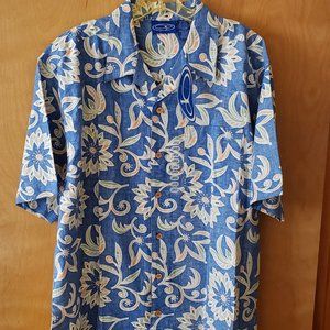 Mens Ocean Pacific Hawaiian Shirt, Size L, NWT